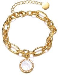Rachel Glauber - 14k Gold Plated Cubic Zirconia Chain Bracelet - Lyst