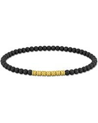 Amour - 4Mm Titanium Spring Bead Elastic Plated Sterling Bracelet - Lyst