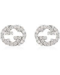 Gucci - Interlocking G 18Ct 0.38Ct Diamond Stud Earrings - Lyst