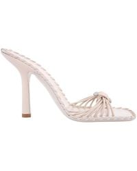 Burberry - Leather Rumba Heeled Sandals, Brand Size 38.5 Us - Lyst