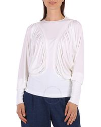 Burberry - Long-sleeved Panel Jersey Oversized Top - Lyst