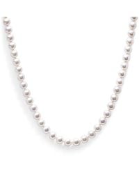 Haus of Brilliance - 14K 8.0X8.5Mm Akoya Pearl Strand Necklace - Lyst