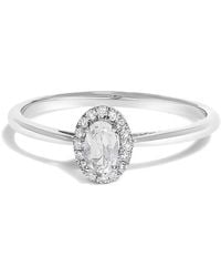 Haus of Brilliance - 10K 5X3Mm Oval Topaz And Diamond Accent Halo Ring (I-J Color, I1-I2 Clarity) - Lyst
