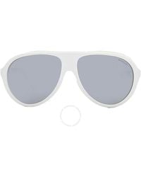 Moncler - Roque Polarized Grey Pilot Sunglasses Ml0289 21c 62 - Lyst
