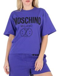 Moschino - Fantasy Print Double Smile Logo T-shirt - Lyst