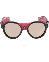 Moncler - Smoke Mirror Round Sunglasses Ml0046 01c 52 - Lyst