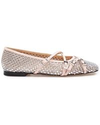 Mach & Mach - Crystal Net Ballet Flats - Lyst