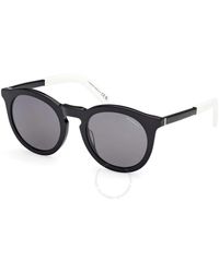 Moncler - Odeonn Polarized Smoke Round Sunglasses Ml0291 01d 53 - Lyst