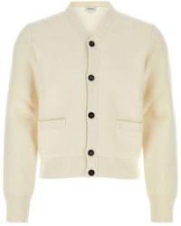 Ferragamo - Knit Stretch Virgin Wool-Blend Cardigan - Lyst