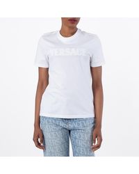 Versace - Logo-Applique Crewneck T-Shirt - Lyst