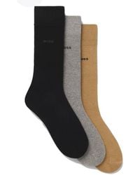 BOSS - Three-Pack Of Regular-Length Socks - Lyst
