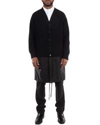 Burberry - Perren Contrast Nylon Panel Wool Cashmere Cardigan - Lyst