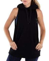 Burberry - Ladies Location-Print Sleeveless Cotton Hoodie - Lyst