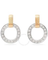 Marco Bicego - Jaipur Link Collection 18k Yellow & White Gold Flat-link Diamond Studs - Lyst