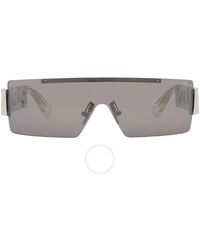 Philipp Plein - Silver Mirror Shield Sunglasses Spp032s 579x 99 - Lyst
