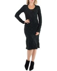 Burberry - Ladies Vine Aran Long-Sleeve Knitted Dress - Lyst