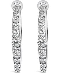 Haus of Brilliance - 10K 1/4 Cttw Lab Grown Diamond Heart Shaped Huggy Hoop Earrings - Lyst