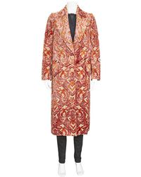 Burberry Damask Velvet Jacquard Coat - Pink
