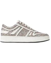 Jimmy Choo - X Mochi Latte Hawaii F Glitter Leather Trainers, Brand Size 34 Us - Lyst