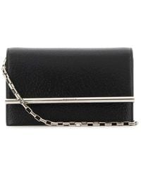 McQueen - Leather Mini Cross-Bar Clutch - Lyst