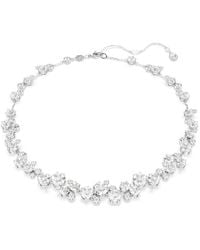 Swarovski - Constella All-around Necklace With White Circle Cut Crystals On A Rhodium Finish Setting - Lyst
