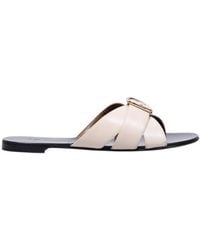 Giuseppe Zanotti - Geraldhine Leather Slides, Brand Size 38 Us - Lyst