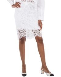 Burberry - Floral Lace-Detail Skirt, Brand Size 2 (Us - Lyst