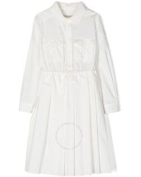 Moncler - Girls Cotton Poplin Long-sleeve Shirt Dress - Lyst