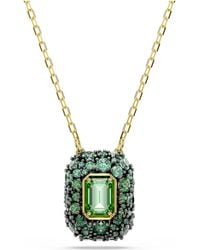 Swarovski - Sublima 18K Plated Octagon Cut Necklace - Lyst