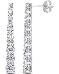 Amour - 2 3/4 Ct Dew Created Moissanite Journey Earrings - Lyst