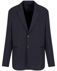 Emporio Armani - Stretch-Nylon Single-Breasted Blazer, Brand Size 50 Us - Lyst