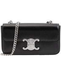 Celine - Shiny Calfskin Claude Chain Shoulder Bag - Lyst