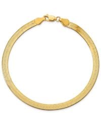 Kylie Harper - Ladies 14K Imperial Herringbone Chain Bracelet - Lyst