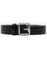 Burberry - B Buckle Leather Belt - Lyst