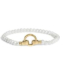 Haus of Brilliance - 18K Vermeil Pearl Infinity Lock Tennis Bracelet - Lyst