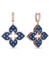 Roberto Coin - 18K Rose Venetian Princess Diamond Titanium Large Drop Earrings - Lyst