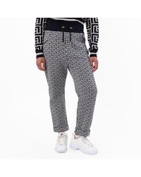 Balmain - Monogram Pattern Cotton Trousers, Brand Size 40 (Us - Lyst