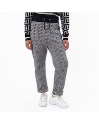 Balmain - Monogram Pattern Cotton Trousers, Brand Size 40 (Us - Lyst