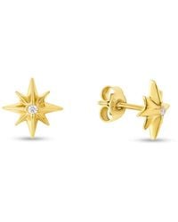 Kylie Harper - Ladies 14K Diamond Accent North Star Stud Earrings - Lyst