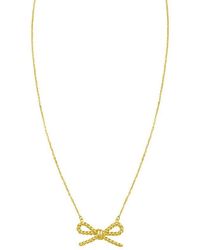 Tresorra - 14K Rope Bow Necklace - Lyst