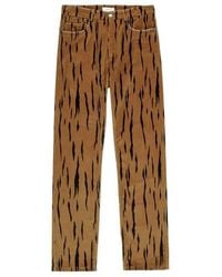Bally - Tiger Printed Cotton Velvet Pants, Brand Size 50 Waist - Lyst