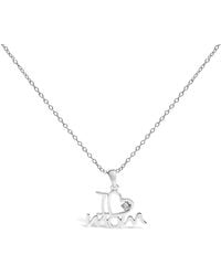 Haus of Brilliance - 925 Sterling Diamond Accent "I Love Mom" Heart Pendant Necklace - Lyst