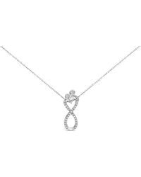 Haus of Brilliance - Sterling 1/4 Cttw Diamond Infinity Motif Pendant Necklace - Lyst