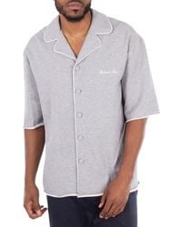 Balmain - Cotton Shirt With Embroidered Logo - Lyst