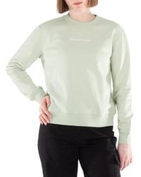 Calvin Klein - Cotton Blend Fleece Sweatshirt - Lyst