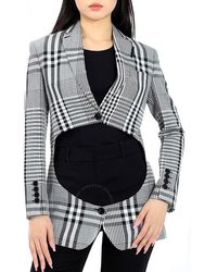 Burberry - Check Single-breasted Technical Blazer - Lyst