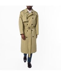 Emporio Armani - Double-Breasted Trench Coat, Brand Size 52 (Us - Lyst