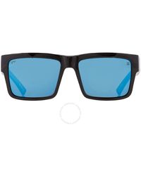 Spy - Montana Hd Plus Gray Green Polarized With Dark Blue Square Sunglasses 673407038486 - Lyst