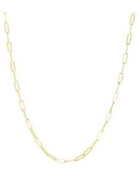 Tresorra - 14K Lite Paperclip Chain Necklace - Lyst