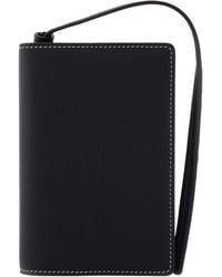 Ferragamo - Logo Stamp Leather Passport Holder - Lyst